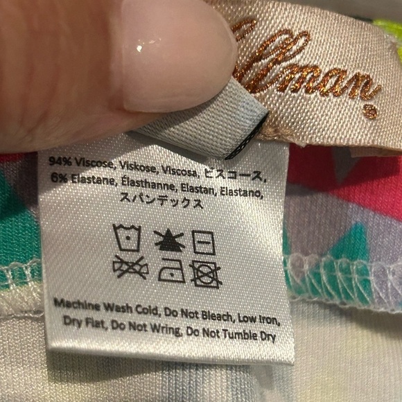 Mara Hoffman Yellow Red Embellished Mini Pencil Skirt - Picture 6 of 9